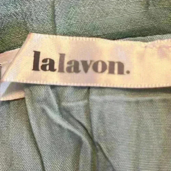 Lalavon Dress Green Women’s Size Small Tiered Maxi Rayon Blend - Picture 8 of 9